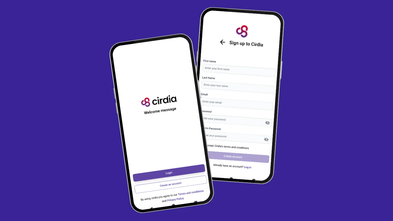Cirdia Fitness App project screenshot